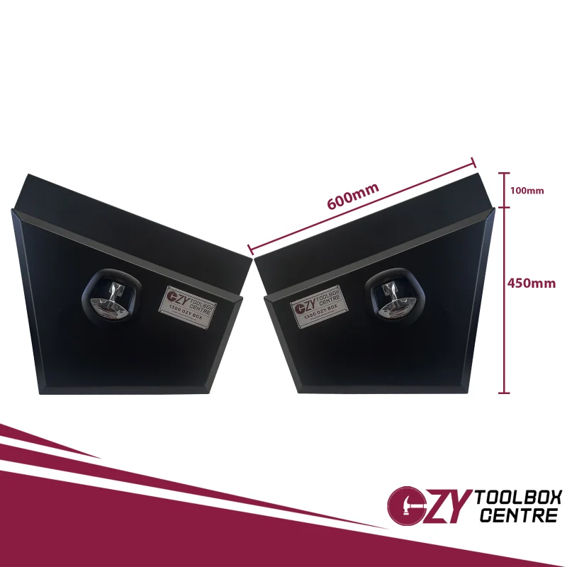 Under Tray Toolbox 600mm x 210mm -260mm x 450mm Black OZY-UB600B