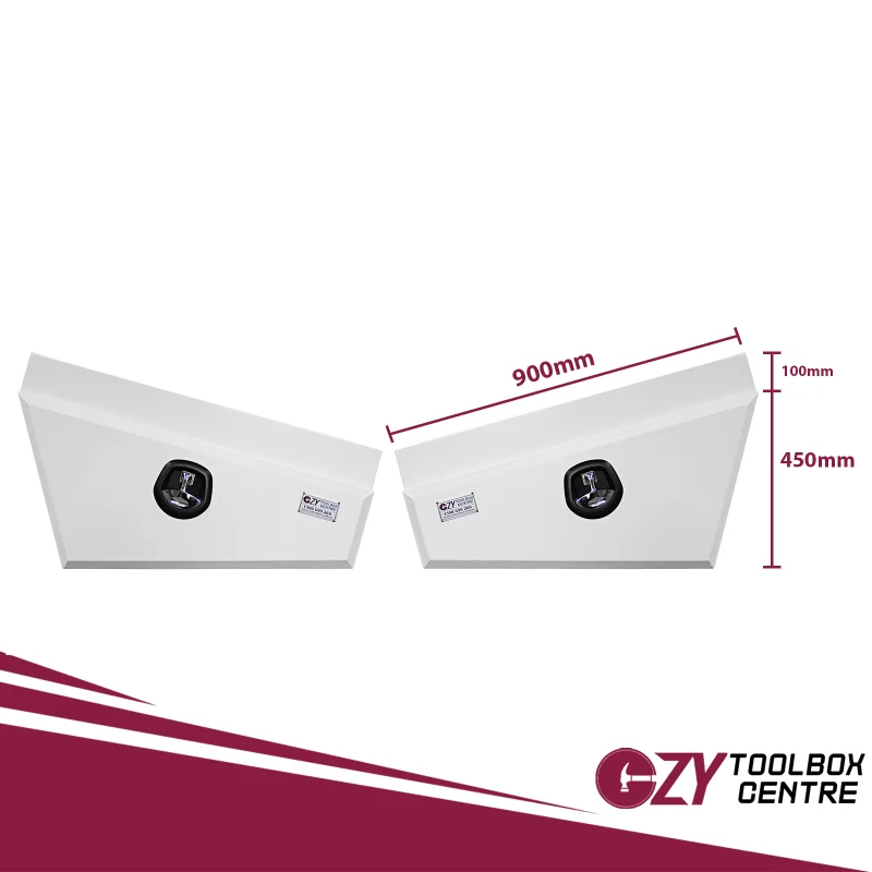 Under Tray Toolbox 900mm x 210mm - 260mm x 450mm White OZY-UB900W