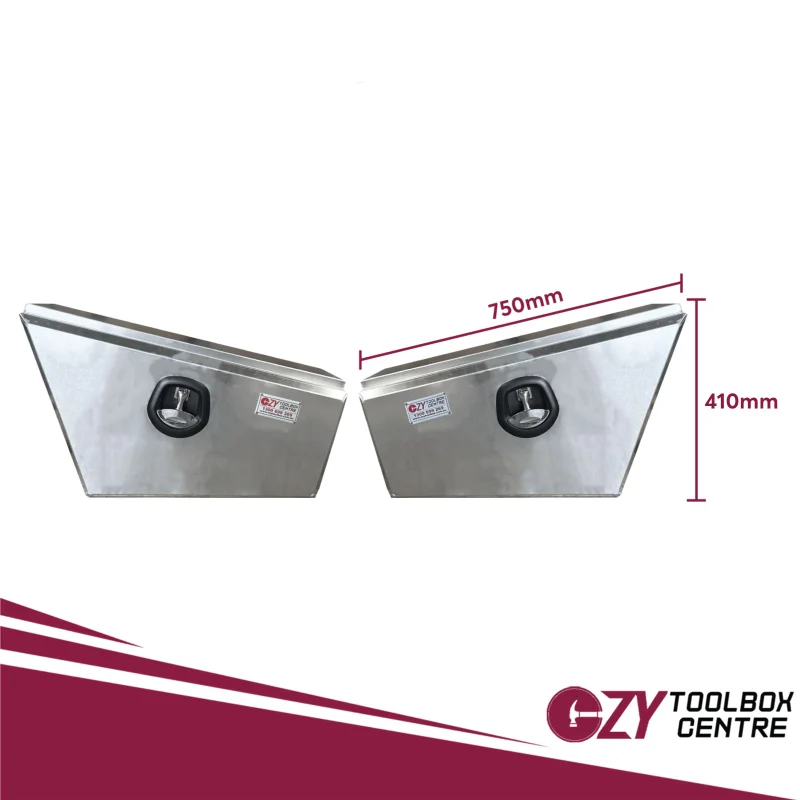 Under Tray Toolbox 750mm x 410mm-280mm x 180mm-230mm Flat OZY-UBF750