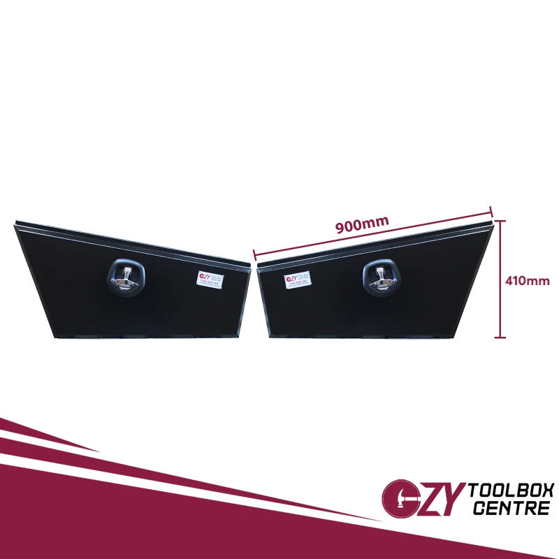 Under Tray Toolbox 900mm x 180mm - 230mm x 450mm - 280mm Black OZY-UBF900B