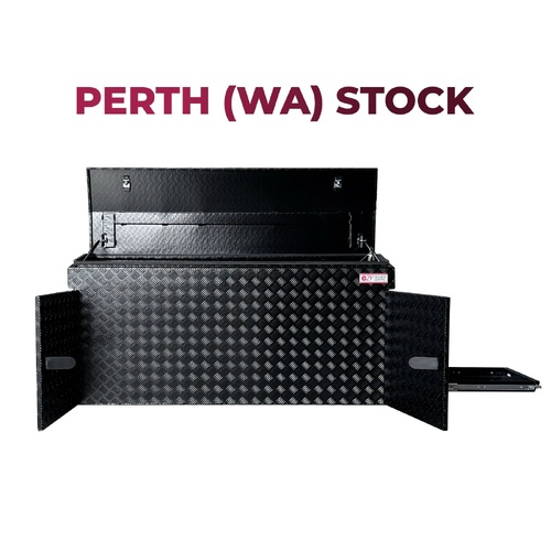 Aluminium Trailer Caravan Toolbox With Generator, Webber BBQ Slide OTC-1457B-P Black Perth Warehouse