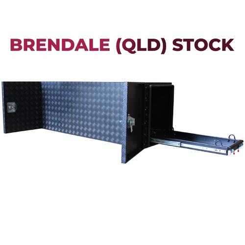 Aluminium Trailer Caravan Toolbox With Generator,  BBQ Slide OTC-1756B-Q Black - QLD Warehouse
