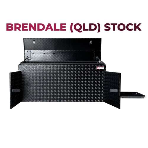 Aluminium Trailer Caravan Toolbox With Generator, Webber BBQ Slide OTC-1757-Q Black