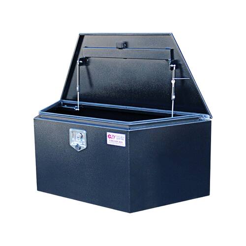 Top Lid 1200mm x 500mm x 500mm Drawbar Toolbox Black OZY-1255DB