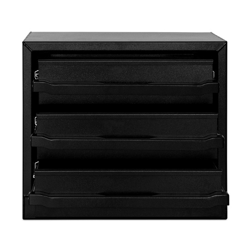 Aluminium 3 Drawer Unit - Black