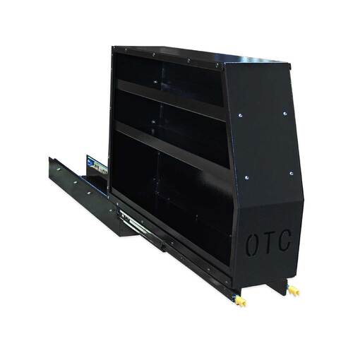 Aluminium Canopy Pantry Slide 803mm x 194mm x 663mm OZY-SSB Black