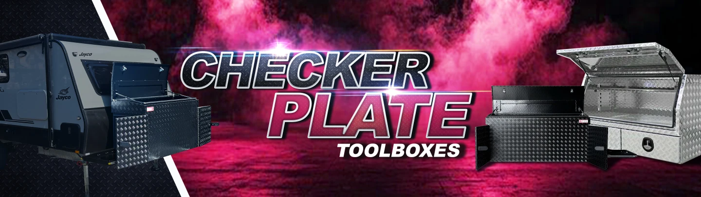 Checker Plate Toolboxes Banner